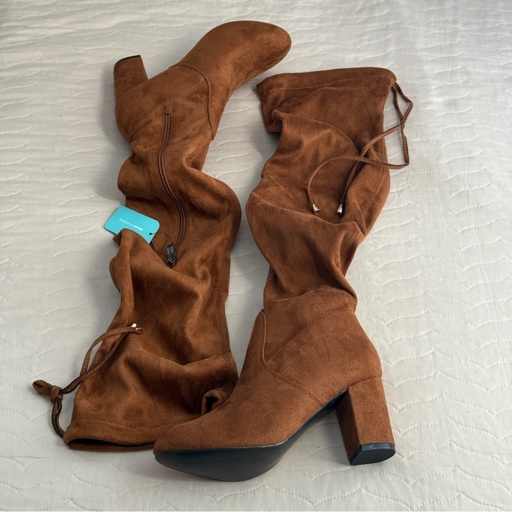 Vepose Thigh High Over The Knee Boots Suede Long Boot With Inner Zipper Size 7